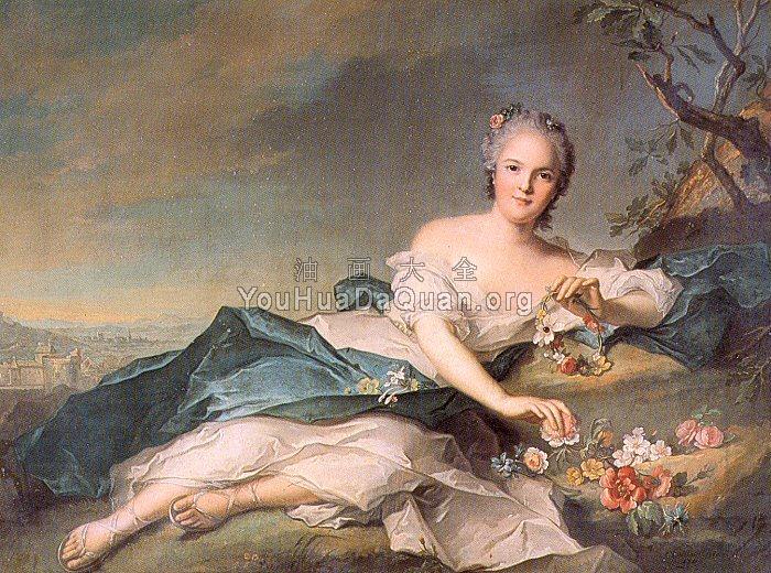 Henrietta of France as Flora - 让·马克·纳迪尔